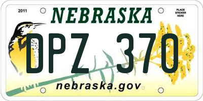 NE license plate DPZ370