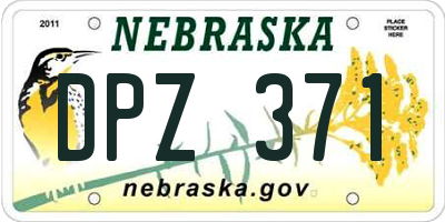 NE license plate DPZ371