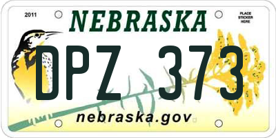 NE license plate DPZ373