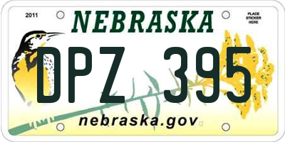 NE license plate DPZ395