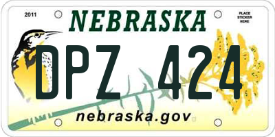 NE license plate DPZ424