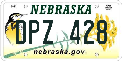 NE license plate DPZ428