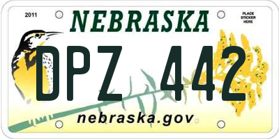 NE license plate DPZ442