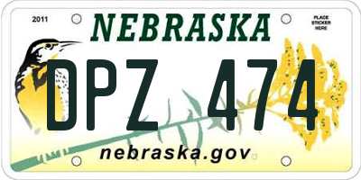 NE license plate DPZ474