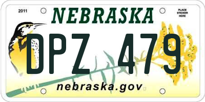 NE license plate DPZ479