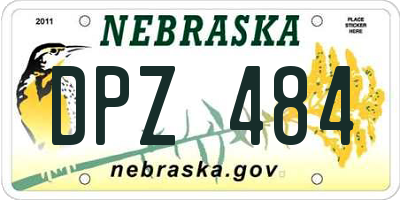 NE license plate DPZ484