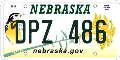 NE license plate DPZ486