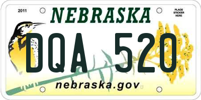 NE license plate DQA520