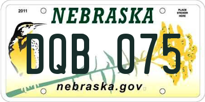 NE license plate DQB075