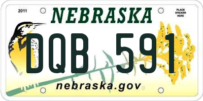 NE license plate DQB591
