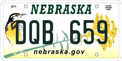 NE license plate DQB659
