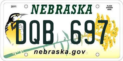 NE license plate DQB697