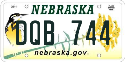 NE license plate DQB744