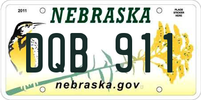NE license plate DQB911
