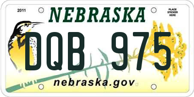 NE license plate DQB975