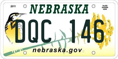 NE license plate DQC146