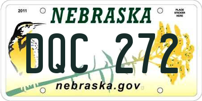 NE license plate DQC272