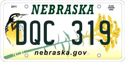 NE license plate DQC319