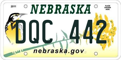 NE license plate DQC442