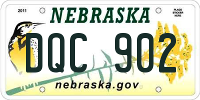NE license plate DQC902
