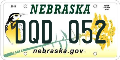 NE license plate DQD052