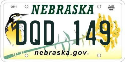 NE license plate DQD149
