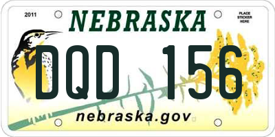 NE license plate DQD156