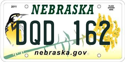 NE license plate DQD162