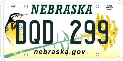 NE license plate DQD299