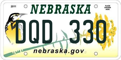 NE license plate DQD330