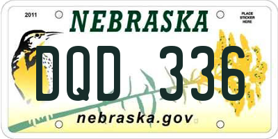 NE license plate DQD336