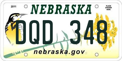 NE license plate DQD348