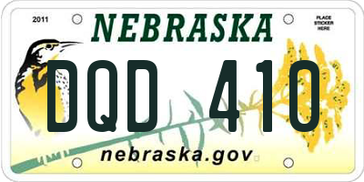 NE license plate DQD410