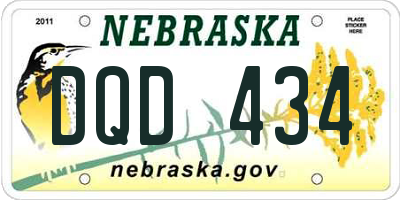 NE license plate DQD434