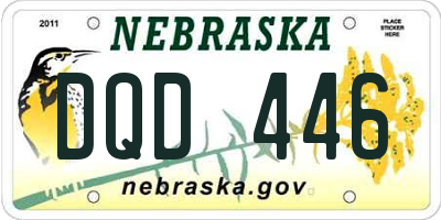 NE license plate DQD446