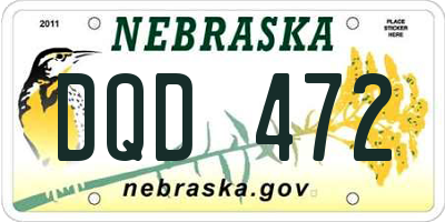 NE license plate DQD472