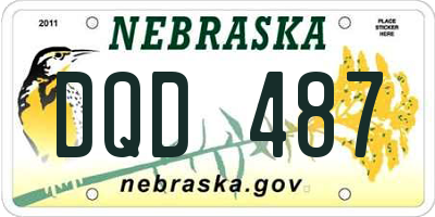 NE license plate DQD487