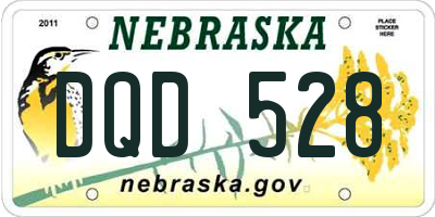 NE license plate DQD528