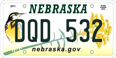 NE license plate DQD532