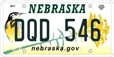 NE license plate DQD546