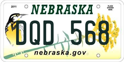 NE license plate DQD568