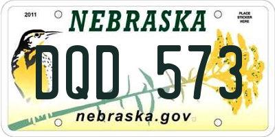 NE license plate DQD573