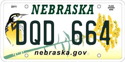 NE license plate DQD664