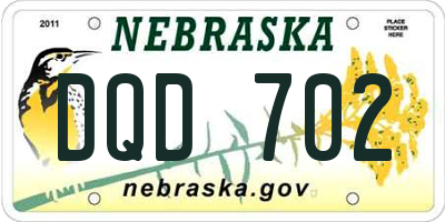 NE license plate DQD702