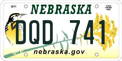 NE license plate DQD741