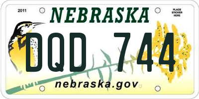 NE license plate DQD744