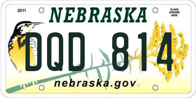 NE license plate DQD814