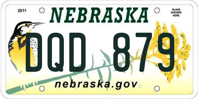 NE license plate DQD879