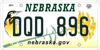 NE license plate DQD896