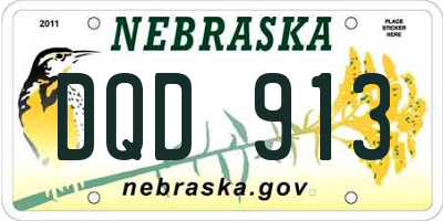 NE license plate DQD913